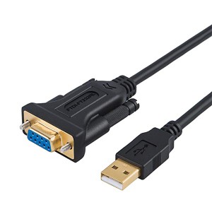 rs232c usb 変換, USB to RS232 アダプタ [FTDIチップセット内蔵]金メッキUSB 2.0（オス）- RS232 （メス） DB9ピン シリアル変 ...