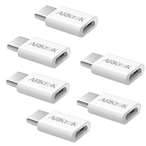 USB-C アダプタ マイクロ USB → USB Type C変換 アダプタ コネクター コンバーター 高速データ転送 充電 MacBook 2... 6個