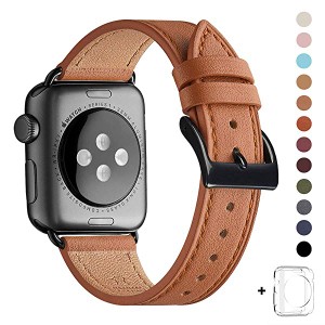 コンパチブル Apple Watch バンド,は本革レザーを使い、iWatch Series 5/4/3/2/1、Sport、Edition向けのバンド交換ストラップで ...