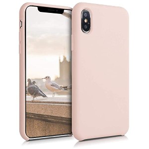 iPhone XS スマホケース ケース TPU ゴムコーティング スマホカバー 携帯 マット 保護ケース アンティークピンク 送料無料