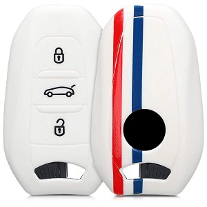 Peugeot Citroen 用 ケース シリコン キー保護 車 鍵 カー キーケース Peugeot Citroen 3-ボタン 車のキー Smartkey (Keyles