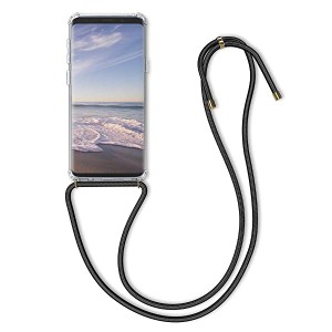 Samsung Galaxy S9 ケース - ネック ショルダー ストラップ付き スマホ シリコン カバー 首かけ 斜めがけ 送料無料