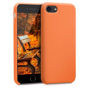 iPhone 7 8 スマホケース ケース TPU ゴムコーティング スマホカバー 携帯 マット 保護ケース コスミックオレンジ 送料無料