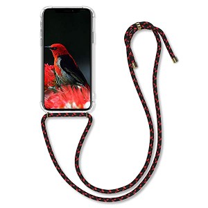 iPhone X スマホケース ケース ネック ショルダー ストラップ付き スマホ シリコン カバー 首かけ 斜めがけ 送料無料