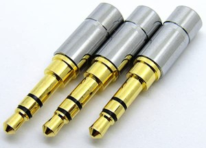 3.5mm ミニプラグ 修理交換用 3個セット (3極) 