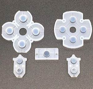 PS4 コントローラー 交換用 ラバーパッド ボタンゴムラバーセット 導電性接着剤 パッド PS4 修理 (JDM-030 New Version) オリジ ...