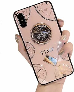 iPhone 11 Pro ケース リング付き 可愛い 時計柄 iPhone 11 Proケース リング キラキラ 懐中時計デザイン スマホケース 2019 5.8...