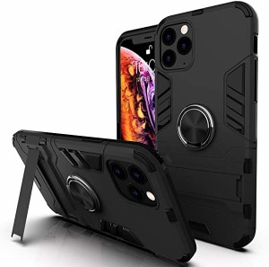 iPhone 11 Pro ケース リング 耐衝撃 リング付き 耐衝撃 背面カバー TPU+PC素材 クリア 指紋防止 落下防止 全面保護 二重構造 36...