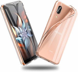 AQUOS sense3 ケース クリア sense3 Lite ケース 薄型 TPU 耐衝撃 SH-02M SHV45 SH-M12 スリム ソフトケース 透明 指紋防止 アク...