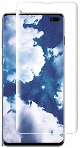 Galaxy S10 plus ガラスフィルム S10+ フィルム 3D曲面/全面保護/業界最高硬度9H/高透過率99.9%/3D Touch対応/指紋防止/指紋ロッ...