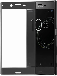 Xperia XZs ガラスフィルム 3D 炭素繊維 硬度9H 全面ガラス エクスペリア SO-03J SOV35 対応 全面保護 フィルム （ブラック 送料無料