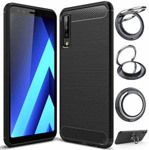 Galaxy A7 2018 スマホケース 携帯カバー Galaxy A7 2019 スマホケース 携帯カバー Qi充電対応 ワイヤレス充電対応 炭素繊維 スマホリン