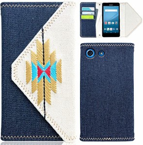 送料無料 SO-04G XPERIA A4 デニム×刺繍オルテガ柄手帳 スマホケース 黒TPU 手帳 スマホケース 手帳 手帳型 手帳カバー 手帳型 スマホケ