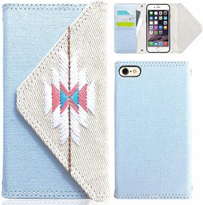 送料無料 iPhone6s iPhone6 デニム×刺繍オルテガ柄手帳 スマホケース 黒TPU 手帳 スマホケース 手帳 手帳型 手帳カバー 手帳型 スマホケ