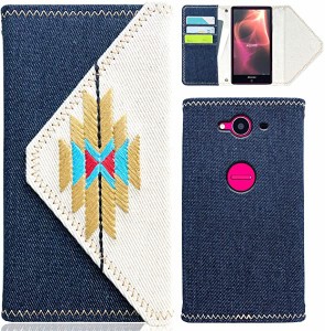 送料無料 sh-01h aquos zeta aquos xx2 502sh デニム×刺繍オルテガ柄手帳ケース 黒tpu 手帳ケース 手帳 手帳型 手帳カバー 手帳型 ...