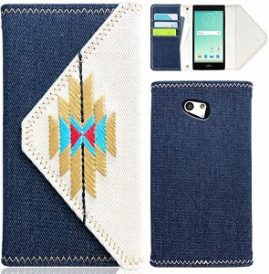 送料無料 M02 RM02 ARROWS デニム×刺繍オルテガ柄手帳 スマホケース 黒TPU 手帳 スマホケース 手帳 手帳型 手帳カバー 手帳型 スマホケ