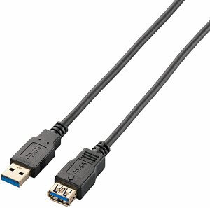 送料無料 USBケーブル 延長 USB3.0 (USB A オス to USB A メス) スタンダード 2m ブラック USB3-E20BK エレコム ...