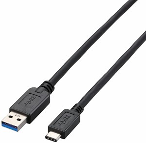 送料無料 USBケーブル Type C (USB A to USB C) 0.5m USB3.1準拠 3A出力 最大10Gbps ブラック USB3-AC05BK エレコム ...