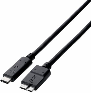 送料無料 USBケーブル Type C (USB C to Micro B) 0.5m USB3.1認証品 3A出力 最大10Gbps ブラック USB3-CMB05NBK エレコム ...