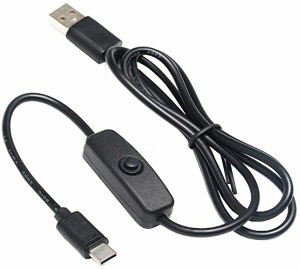 送料無料 USB Type-C 電源スイッチ付 充電専用ケーブル 約90cm SU2-TC90SW ...