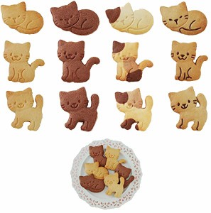 簡単 ねこクッキー型 おさんぽ おすわり おやすみのねこクッキーを作れます ニャンキーズ クッキー型 抜き型 ねこ型