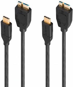 usb type c マイクロusb (Gen2 10Gbps)2本入りUSB C to Micro B 3.0 変換ケーブル USB 3.1外付けハードドライバケーブル MacBoo