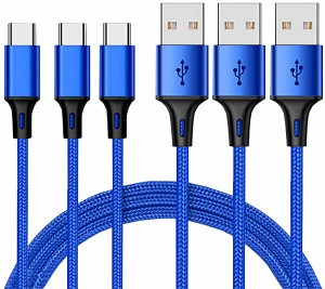 USB Type C ケーブル1M 3本セット タイプＣケーブル USB3.0 高耐久ナイロン編み急速充電＆高速データ転送Samsung Galaxy Galaxy