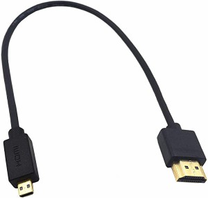 Micro-HDMI to HDMI 変換 ケーブル マイクロHDMI-HDMI オス-オス 4K 3DフルHD イーサネット対応 GoPro テレビ TV デジカメ ビデ 30cm mic