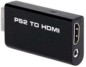 PS2 to HDMI コンバーター テレビ PC接続コネクター 変換アダプター 小型軽量 PS2 TO HDMI CONNECTOR PS2をお楽しみ (ハイスピー ブラッ