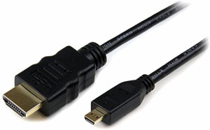 イーサネット ハイスピード HDMI - HDMI Micro変換ケーブル 2m HDMI(タイプA) - HDMIマイクロ(タイプD) オス/オス HDADMM