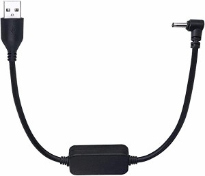 5v 12v usb 昇圧 USB (Aタイプ) オス→ DC ジャック オス Lタイプ 電源供給 ケーブル (外径3.5mm内径1.35mm)黒30cmカメラ/タブレット/ Bl