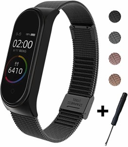 Xiaomi Mi Band 4 Mi Band 3 バンド 腕時計 ベルト 高級 ステンレス スチール 交換バンド ストラップ リストバンド Mi...