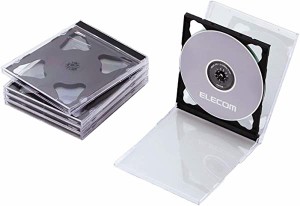 エレコム CD DVDプラケース 2枚収納 5パック ブラック...