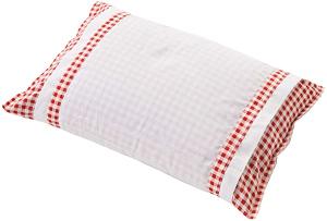 枕 まくら そば殻 そばがら そば枕 そばまくら (レッド, ギンガムチェック柄)