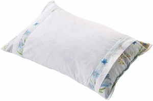 枕 まくら そば殻 そばがら そば枕 そばまくら (ブルー, フラワー柄)