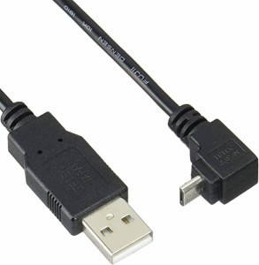 USB 上向きL型 micro B（オス） - A（オス） ケーブル [ 1m ] USBA-MCUL/CA100 送料無料