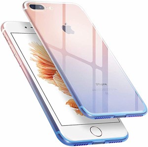 iPhone8 plus ケース iPhone7 plus ケース グラデーション TPU超薄型 Qi充電対応 黄変防止 薄くて軽い 指紋防止 スマホケース 全...