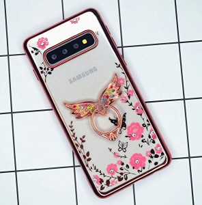 Galaxy S10 ケースリング付き 可愛い 衝撃防止 スタンド機能 ソフトTPU Galaxy S10 カバー Finger Ring Bumper Case 落下防止 キ