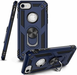 iPhone 7 ケース iPhone 8 ケース リング付き PC 対応 落下衝撃吸収 TPU フルプロテクトデザイン スマホケース ケース 耐衝撃 防...