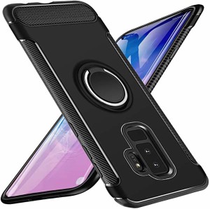 Galaxy S9+ ケース Galaxy S9 Plus ケース リング付き 耐衝撃 ケース 衝撃防止 スマホケース 車載ホルダー対応 スタンド機能 散 ...