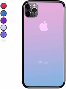 iPhone11 Pro ケース ガラスケース グラデーション 強化ガラスケース 硬度9H TPUバンパー ハードケース おしゃれ qi対応 傷つき ...