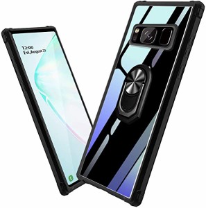 Galaxy S8 plusケース リング付き スマホケース 透明 耐衝撃 クリア 指紋防止 TPU 全面保護 軽量 薄くて軽い 擦り傷防止 車載対 ...