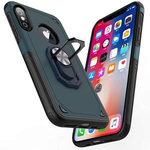 iPhone XS ケース iPhone X ケースリング クリア 耐衝撃 全面保護 かわいい スマホリング カバー ケースリング 滑り防止 薄型 バ...