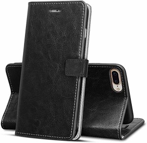 iphone 7 Plusケース  iphone 8 Plus ケース 手帳型 財布型 サイドマグネット式 スマホケース 薄型 高級感 カード収納 アイフォ ...