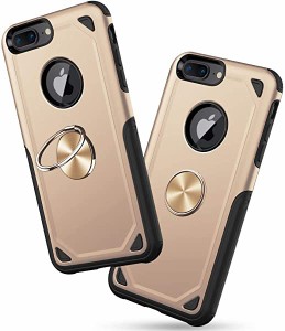 iphone7 plus ケース iphone8 plusケース リング付き 回転スマホケース 耐衝撃 スマホリング カバークリア 指紋防止 TPU 全面保 ...