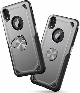 iphone xrケース リング付き 回転スマホケース 耐衝撃 スマホリング カバークリア 指紋防止 TPU 全面保護 軽量 レンズ保護 薄く ...