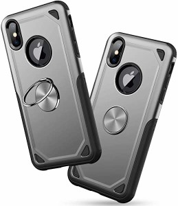 iphone xs maxケース リング付き 回転スマホケース 耐衝撃 スマホリング カバークリア 指紋防止 TPU 全面保護 軽量 レンズ保護  ...