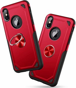 iphone xs maxケース リング付き 回転スマホケース 耐衝撃 スマホリング カバークリア 指紋防止 TPU 全面保護 軽量 レンズ保護  ...