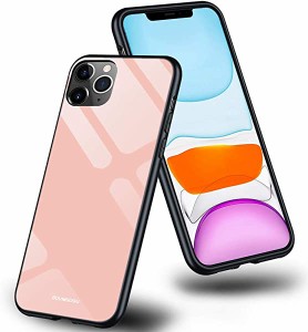 iPhone11 pro ケース クリア 薄型 耐衝撃 ガラスケース 薄型 カバー 衝撃吸収TPUバンパー ガラス背面 全面保護米軍MIL規格 指紋 ...