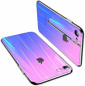 iPhone 6 ケース iPhone 6S ケース 耐衝撃 ガラス背面 クリア TPU ラップホール付き 硬度9H強化ガラス 三重構造 カメラ保護 高級...